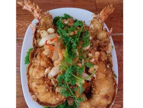 Tôm hùm cháy tỏi